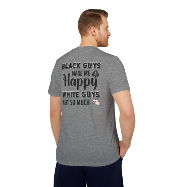 adidas® QOS BLKD Black Guys Make Me Happy Unisex Sport T-shirt - Image 24