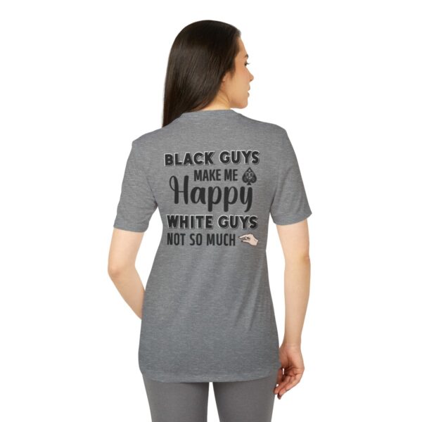 adidas® QOS BLKD Black Guys Make Me Happy Unisex Sport T-shirt - Image 19