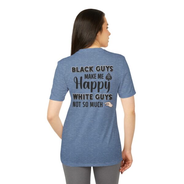 adidas® QOS BLKD Black Guys Make Me Happy Unisex Sport T-shirt - Image 31