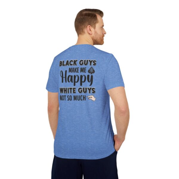 adidas® QOS BLKD Black Guys Make Me Happy Unisex Sport T-shirt - Image 30