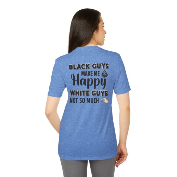 adidas® QOS BLKD Black Guys Make Me Happy Unisex Sport T-shirt - Image 25