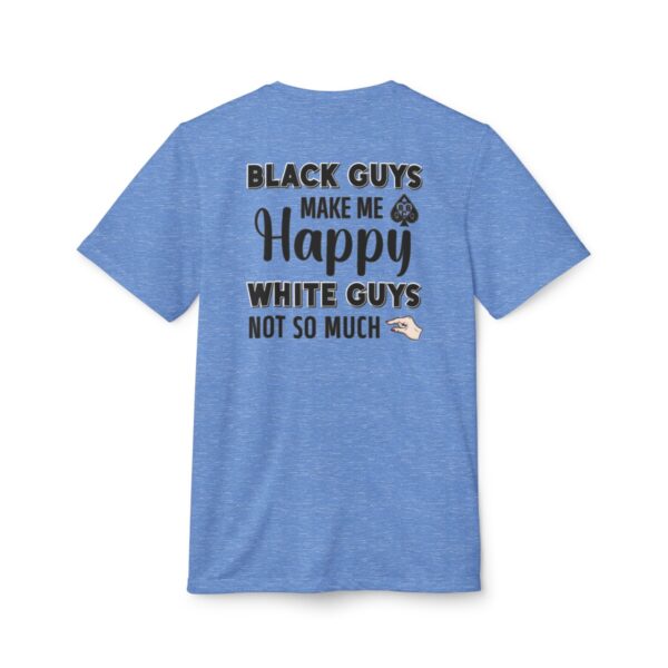 adidas® QOS BLKD Black Guys Make Me Happy Unisex Sport T-shirt - Image 27