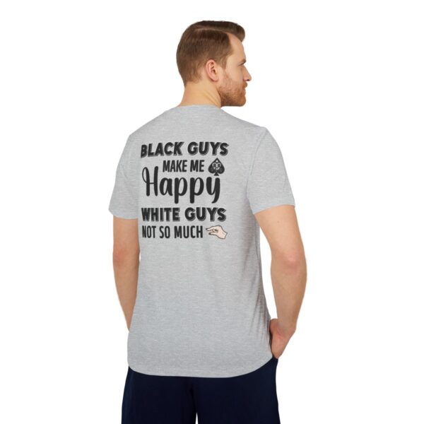 adidas® QOS BLKD Black Guys Make Me Happy Unisex Sport T-shirt - Image 18