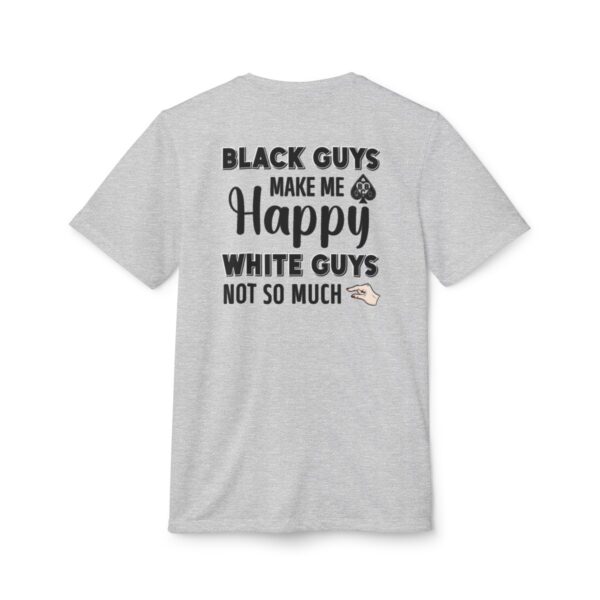 adidas® QOS BLKD Black Guys Make Me Happy Unisex Sport T-shirt - Image 15