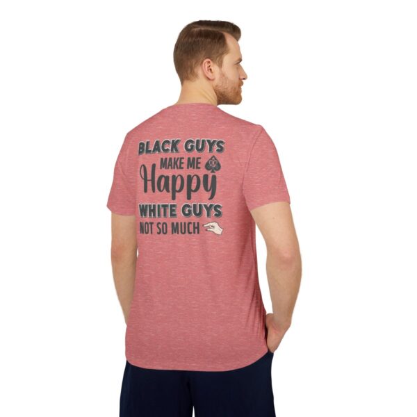 adidas® QOS BLKD Black Guys Make Me Happy Unisex Sport T-shirt - Image 12