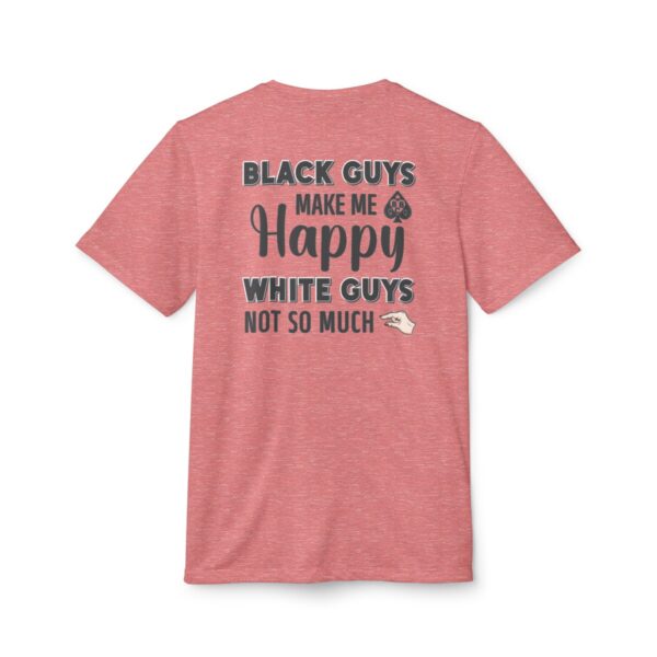 adidas® QOS BLKD Black Guys Make Me Happy Unisex Sport T-shirt - Image 9