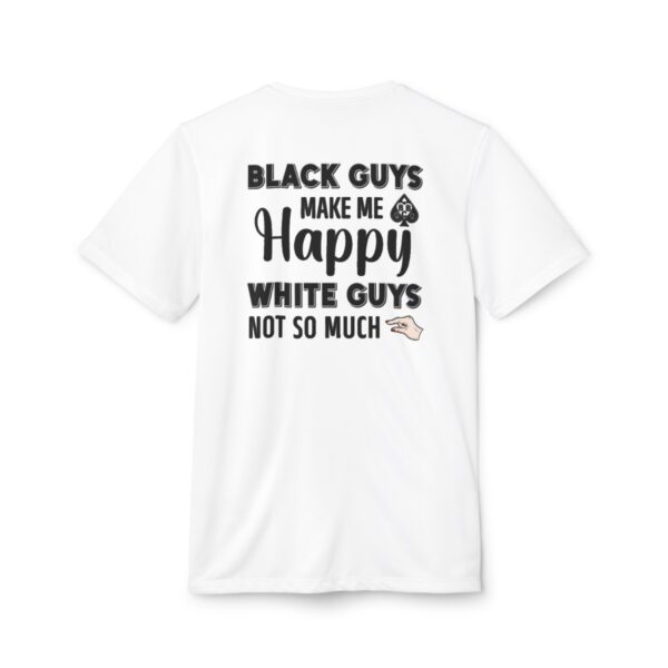 adidas® QOS BLKD Black Guys Make Me Happy Unisex Sport T-shirt - Image 3