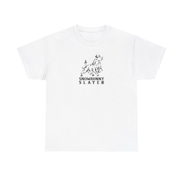 Snowbunny Slayer Black Bull Heavy Cotton Tee - Image 2