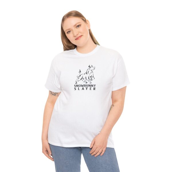 Snowbunny Slayer Black Bull Heavy Cotton Tee - Image 12