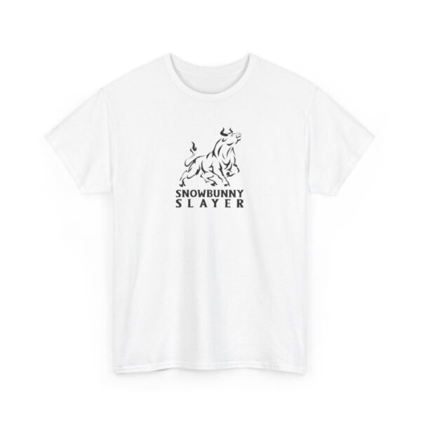 Snowbunny Slayer Black Bull Heavy Cotton Tee - Image 4