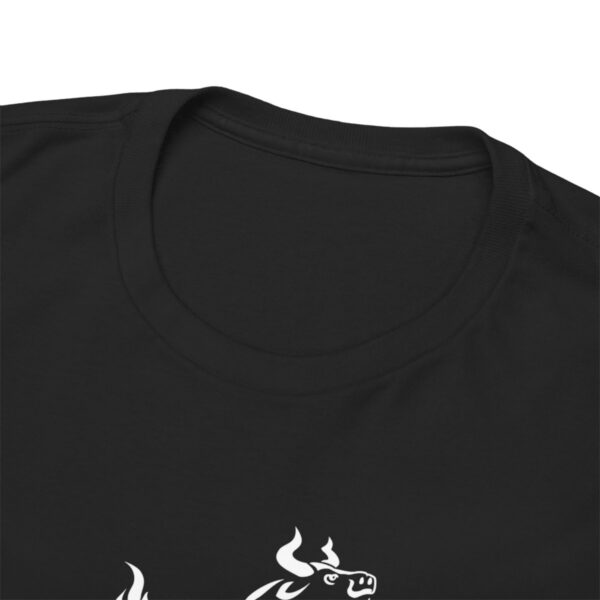 Snowbunny Slayer Black And White Bull Heavy Cotton Tee - Image 9