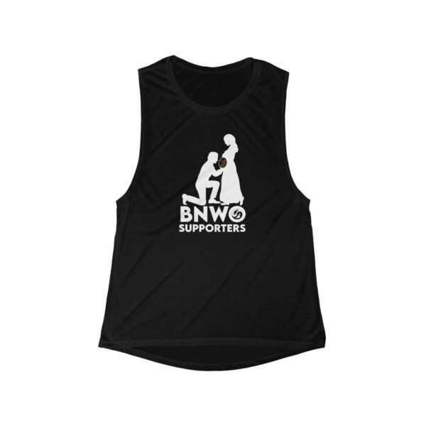 Black Bred BNWO Supporters YinYang Women's Flowy Scoop Muscle Tank