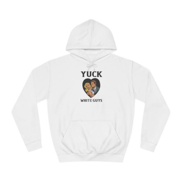 QOS BBC Yuck White Guys Unisex College Hoodie - Image 2