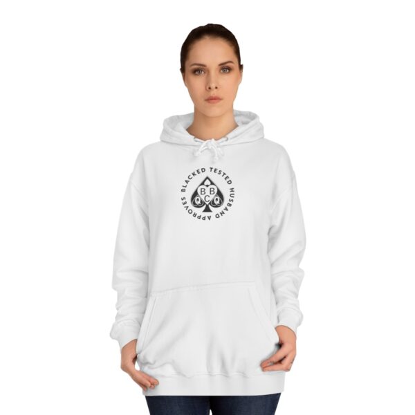 QOS Blacked Tested Husband Approves Unisex College Hoodie