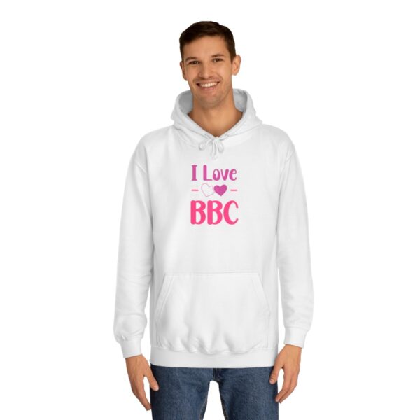 I LOVE BBC Unisex College Hoodie - Image 4