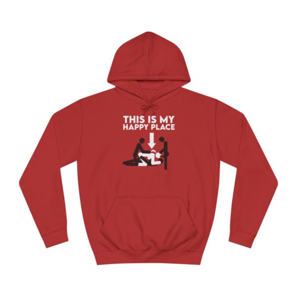 This Is My Happy Place Hoodie Unisex College Hoodie - Image 6