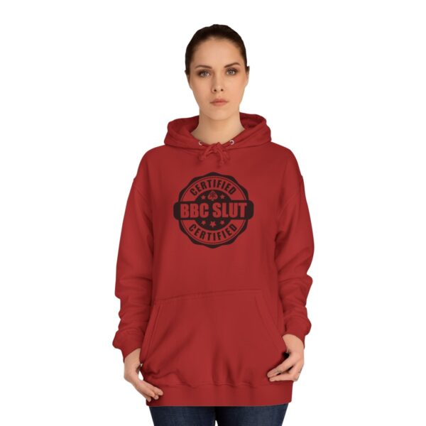 QOS BBC Certified BBC Slut Unisex College Hoodie - Image 41