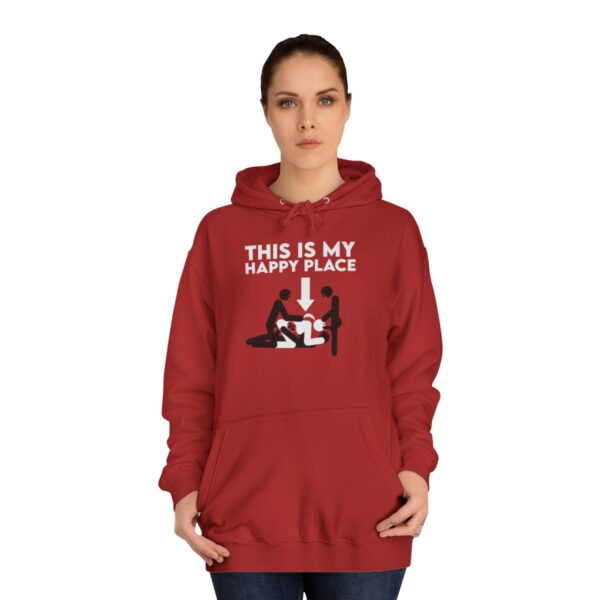 This Is My Happy Place Twin BBC Pregnancy Hoodie Unisex College Hoodie - Image 5