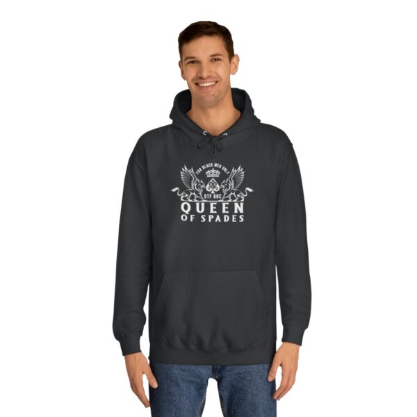 QOS BBC Royal Griffin Black Men Only Unisex College Hoodie - Image 8