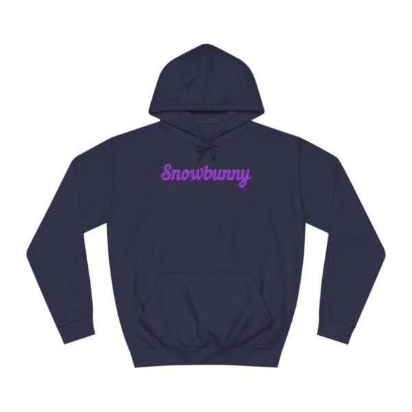 Snowbunny Purple Gold Unisex College Hoodie - Image 2