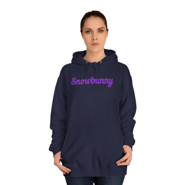 Snowbunny Purple Gold Unisex College Hoodie