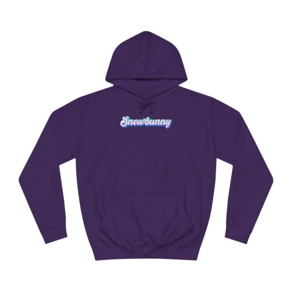 Purple Cosmic Snowbunny Unisex College Hoodie - Image 2