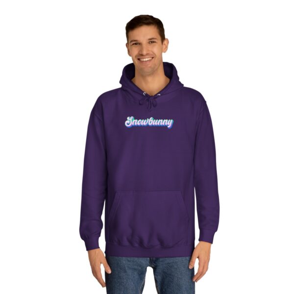 Purple Cosmic Snowbunny Unisex College Hoodie - Image 4