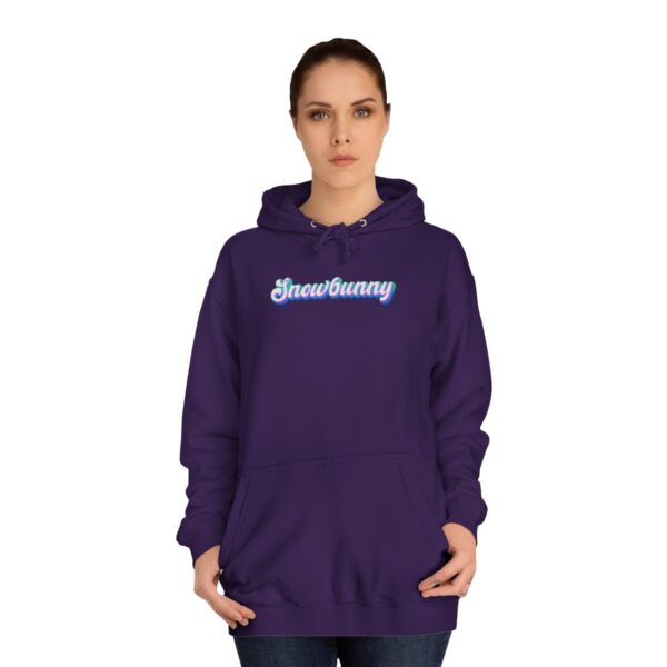 Purple Cosmic Snowbunny Unisex College Hoodie