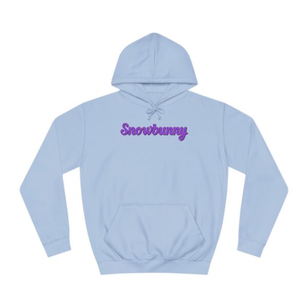 Snowbunny Purple Gold Unisex College Hoodie - Image 6