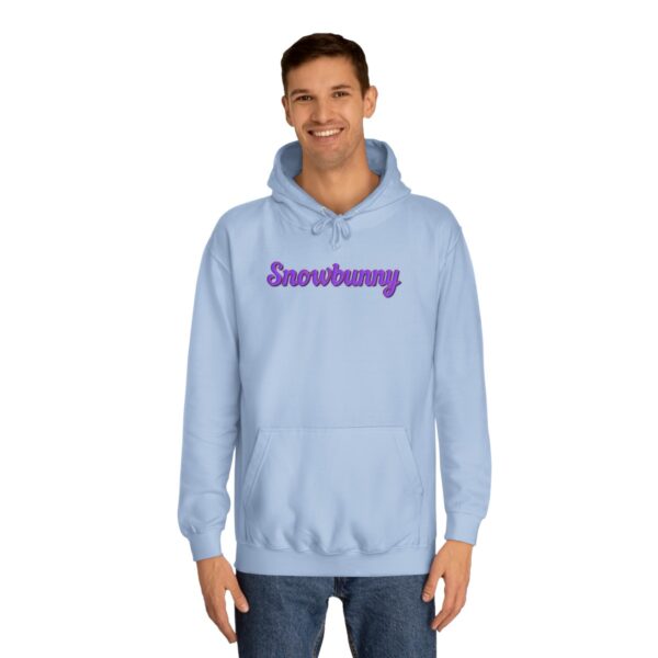 Snowbunny Purple Gold Unisex College Hoodie - Image 8