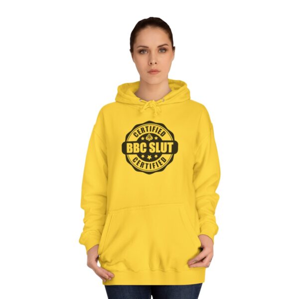 QOS BBC Certified BBC Slut Unisex College Hoodie - Image 9