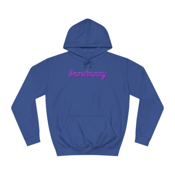 Snowbunny Purple Gold Unisex College Hoodie - Image 10