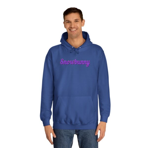 Snowbunny Purple Gold Unisex College Hoodie - Image 12