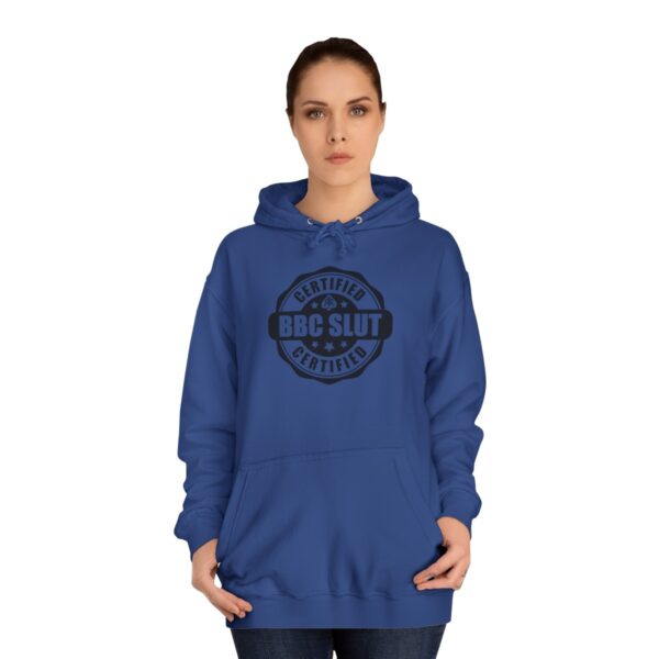 QOS BBC Certified BBC Slut Unisex College Hoodie - Image 25