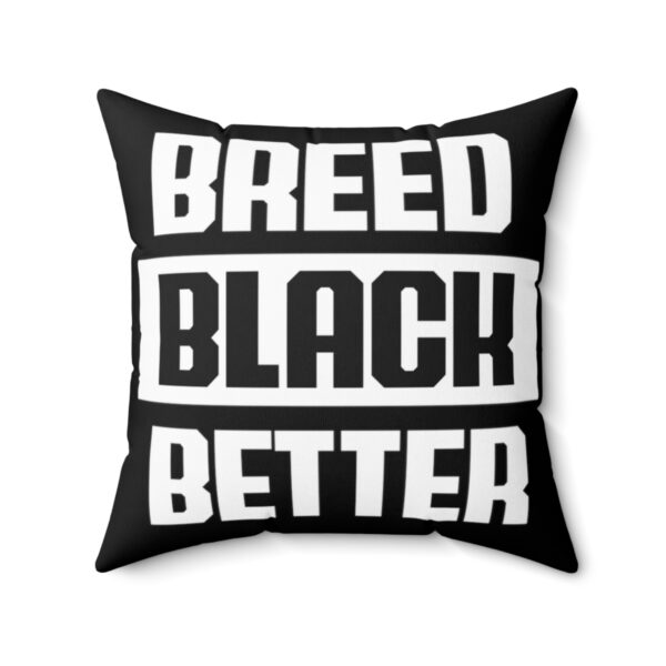 Breed Black Better Spun Polyester Square Pillow 20"x20" - Image 2