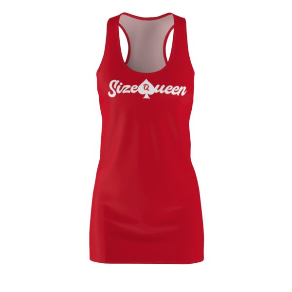 QOS Size Queen Red Women's Cut & Sew Racerback Dress - Image 2