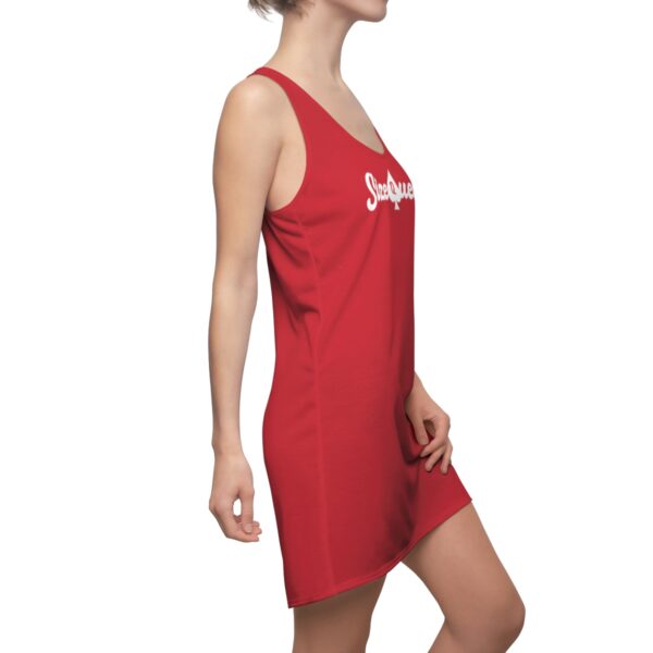 QOS Size Queen Red Women's Cut & Sew Racerback Dress - Image 6