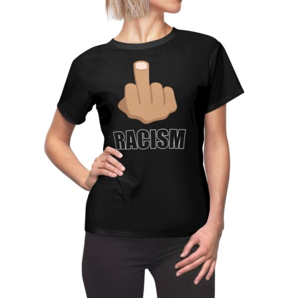 QOS Fuck Racism Breed A White Girl Women's Cut & Sew Tee - Image 5