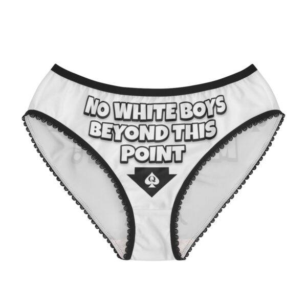 QOS No White Boys Beyond This Point Black Bull Women's Briefs - Image 2