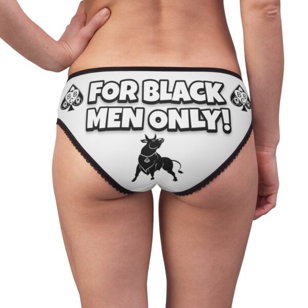 QOS No White Boys Beyond This Point Black Bull Women's Briefs - Image 5