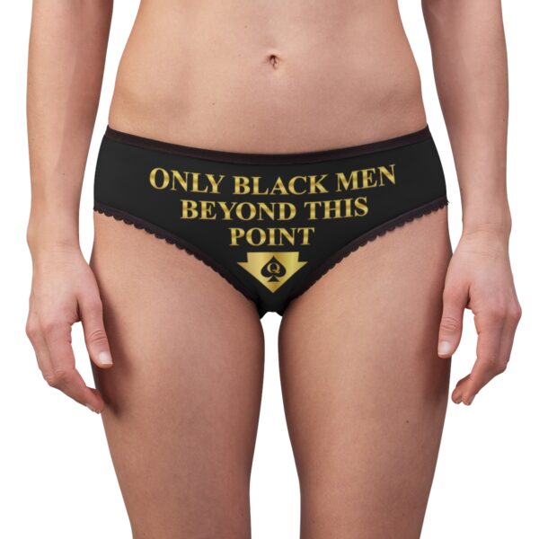 QOS Black Men Only Beyond This Point Women's Briefs