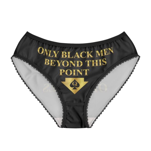 QOS Black Men Only Beyond This Point Women's Briefs - Image 2