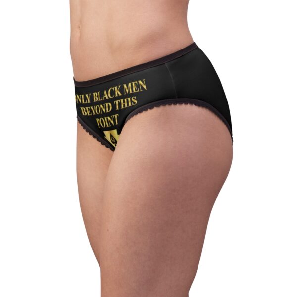 QOS Black Men Only Beyond This Point Women's Briefs - Image 4