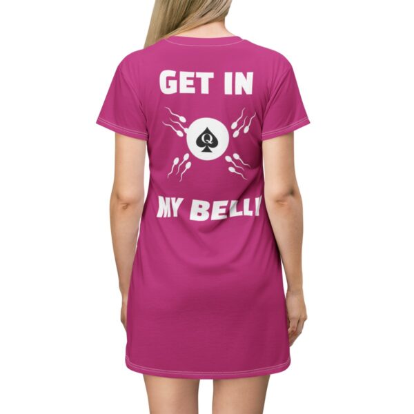 Breed Me Get In My Belly Arrow T Shirt Dress - Image 3