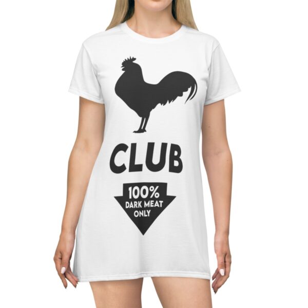 Big Black Cock Club 100% Dark Meat Only T-Shirt Dress