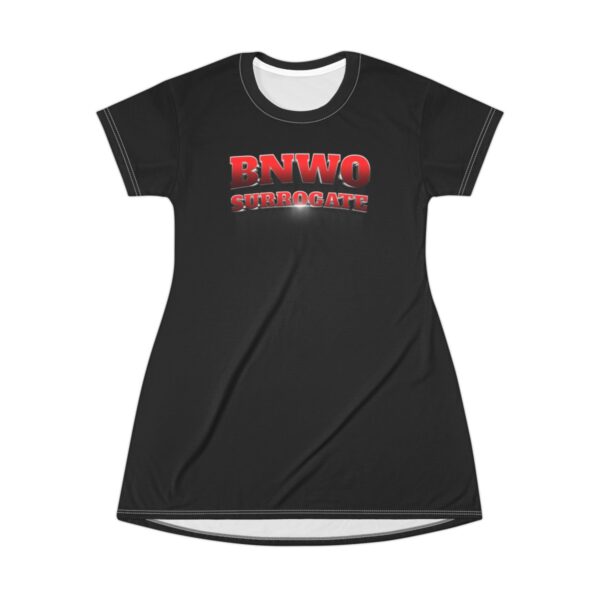 BNWO Surrogate Red Suede Gunmetal T-Shirt Dress - Image 2