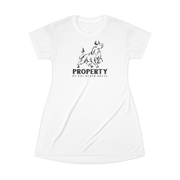 QOS BBC Property Of XXL Black Bulls T-Shirt Dress - Image 2