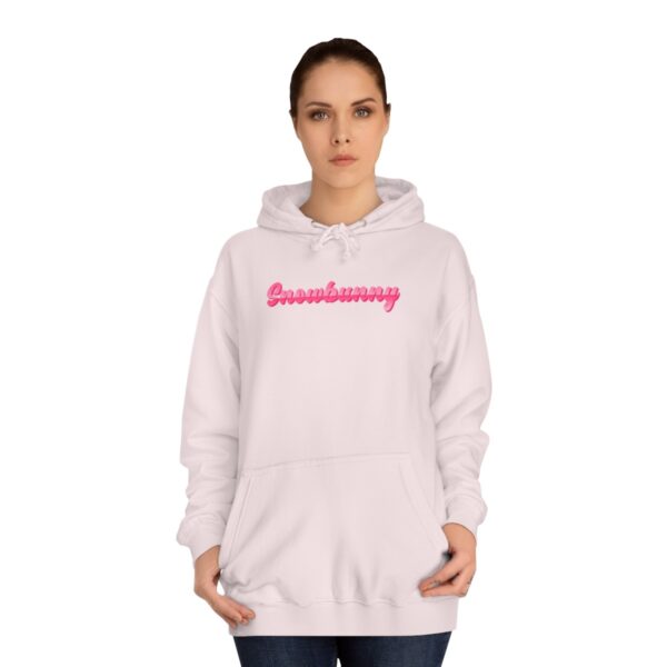 Snowbunny Baby Pink Unisex College Hoodie