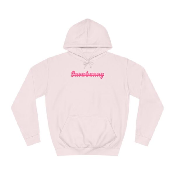 Snowbunny Baby Pink Unisex College Hoodie - Image 2