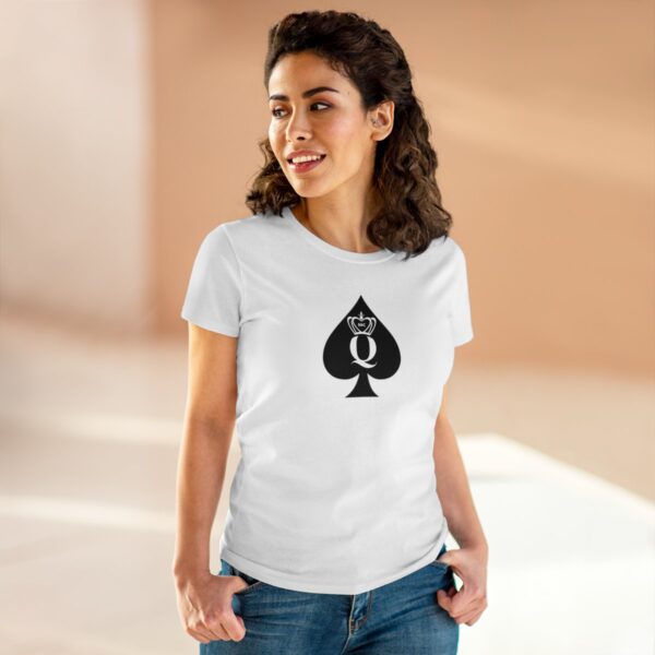 QOS BBC Queen Black & White Logo Women's  Cotton Tee